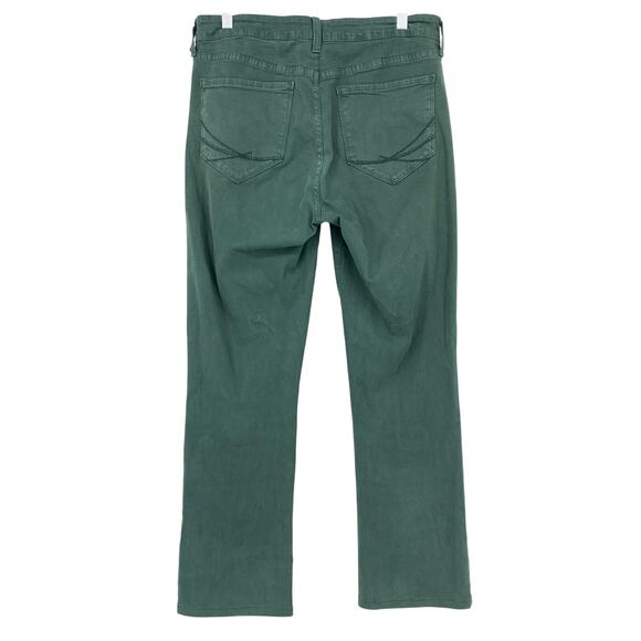 NYDJ Bootcut Jeans Womens Size 12 Stretch Cotton Dark Green Brushed Sateen - Picture 2 of 7